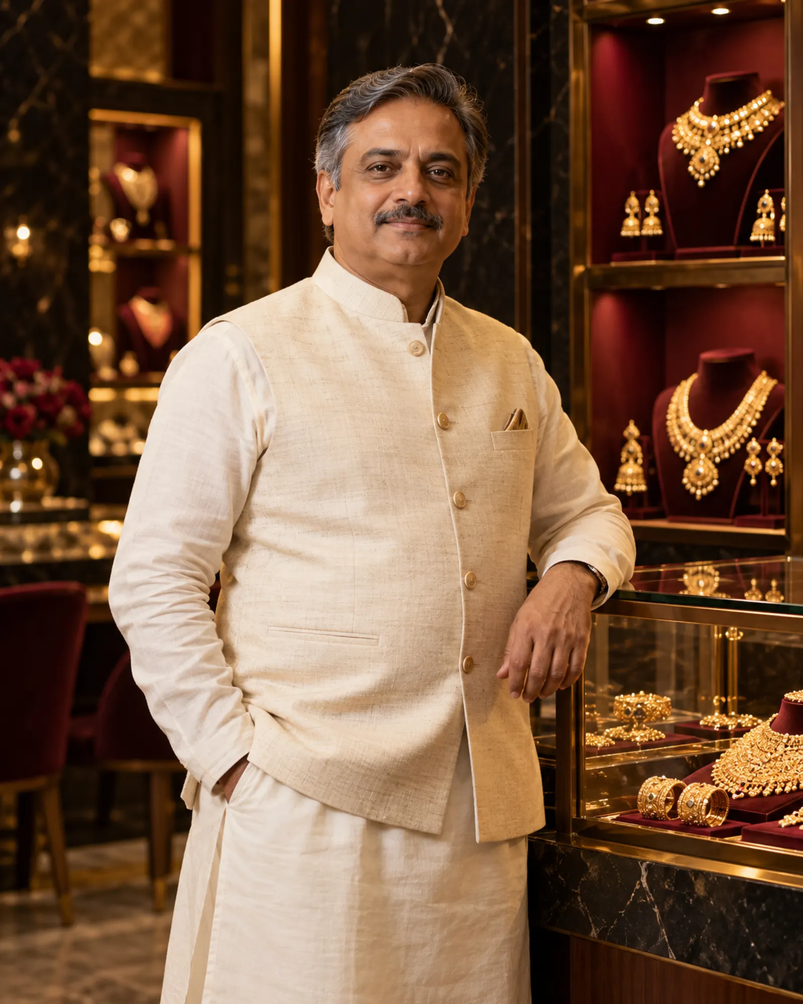 Raghunath Soni in the showroom